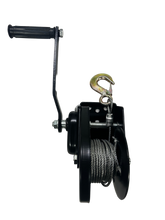 Load image into Gallery viewer, 1200 LB Automatically Breaking Winch w/ 25 FT Cable and Hook
